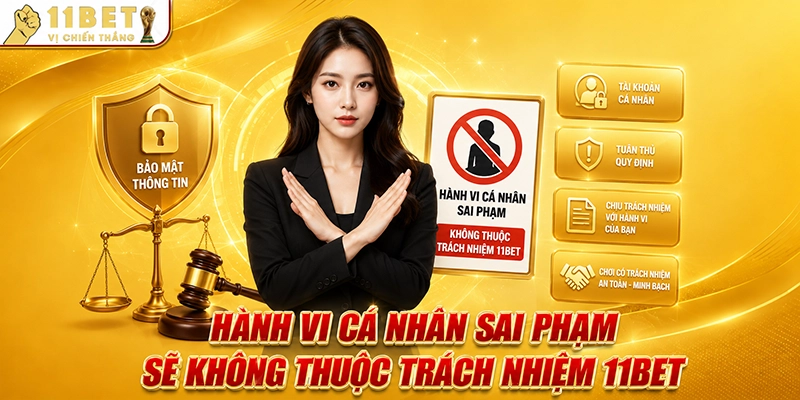 Hành vi cá nhân sai phạm sẽ không thuộc trách nhiệm 11BET